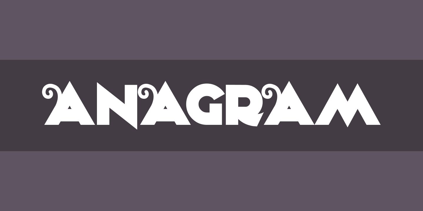 Anagram Font preview